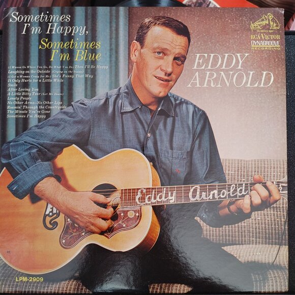 Eddy Arnold Other - Vintage Vinyl LP Record Eddy Arnold - Sometimes I'm Happy Sometimes I'm Blue '64